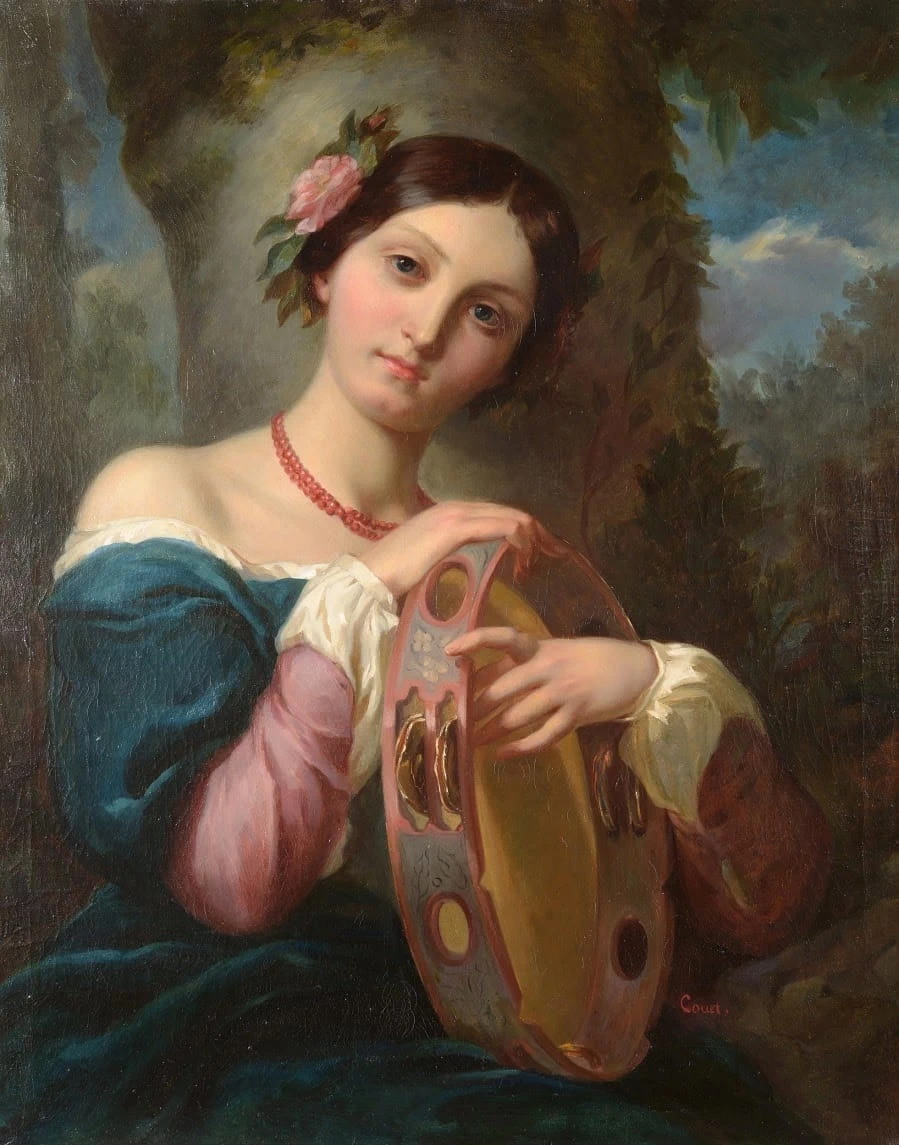 Joseph Désiré Court - Ragazza con tamburello